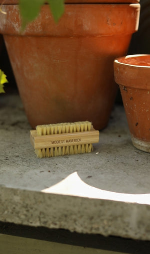 Natural Bamboo Nail Scrub Brush | Set of 3