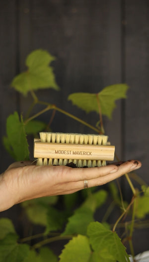 Natural Bamboo Nail Scrub Brush | Set of 3