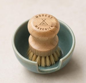 Natural Bamboo Scrub Brush | Set of 3