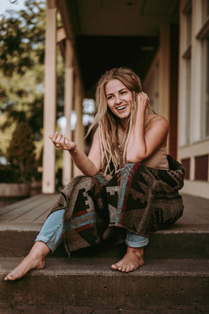 Tofino Beach Blanket - RUSTIC- Boho, Aztec,Navajo,Southwest,Camping Blanket,Throw Blanket,Yoga Blanket, Blanket Scarf,Geometric Blanket