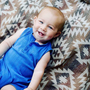 Aztec Baby Blanket | Wool Blend Stroller Blanket (30x30)