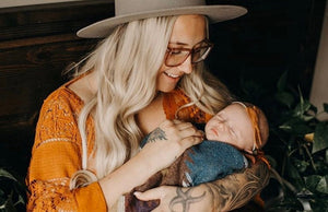 Southwest Aztec Baby Blanket – Wool Blend Stroller Blanket (30x30)