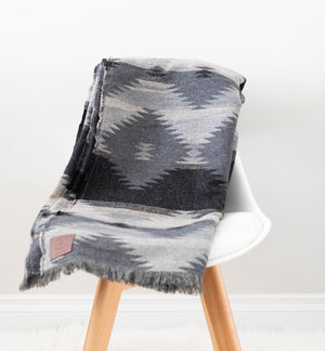 Tofino Beach Blanket | RIPTIDE - Aztec Woven Blanket - Boho Beach, Camping Throw, Southwest