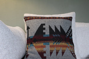 Boho Pillow Cover - Wool Blend, Southwestern Design