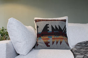 Boho Pillow Cover - Wool Blend, Southwestern Design