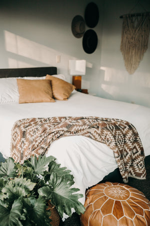Tofino Beach Blanket – Boho Aztec Southwest Throw, Camping Blanket