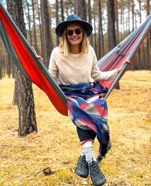 Tofino Beach Blanket - HORIZON - Large Outdoor Picnic Blanket – Coastal Boho Throw – Washable Woven Blanket