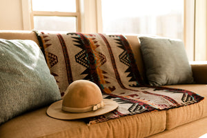 Tofino Beach Blanket – Cascadia Aztec Boho Throw, Camping Yoga Blanket Scarf, picnic blanket