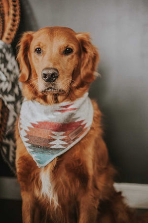 Dog Bandana - THE TRAVELLER - Southwest - Navajo - Aztec - Tie On - Pet Bandana -Upcycled - Boho