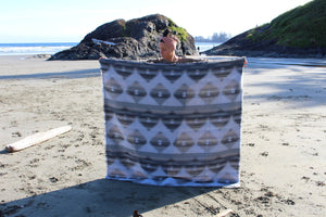 Tofino Beach Blanket | FLOW – Boho Aztec Throw, Camping Blanket Scarf