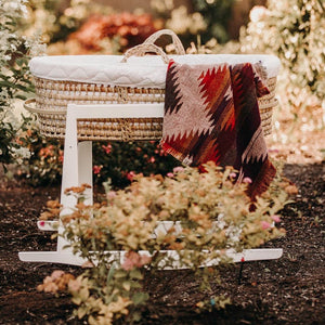 Aztec Baby Blanket | Wool Blend Geometric Carseat Blanket