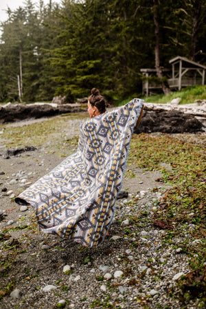 Tofino Beach Blanket | Boho Aztec Southwest Throw
