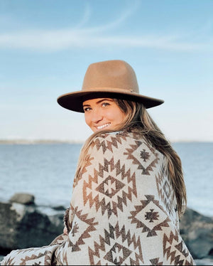 Tofino Beach Blanket – Boho Aztec Southwest Throw, Camping Blanket