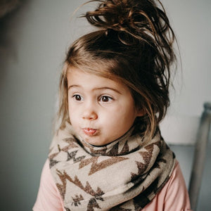 Snap-On Scarf - SANDY - Neck warmer - Ski scarf - Aztec - Navajo - Southwest - Boho - Geometric - Modest Maverick - Upcycled