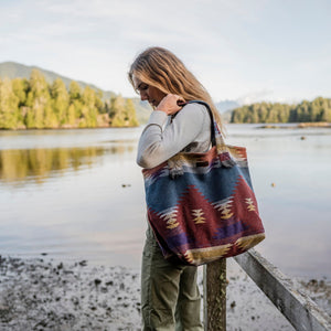 Boho Upcycled Fabric Tote Bag – Travel, Beach & Market