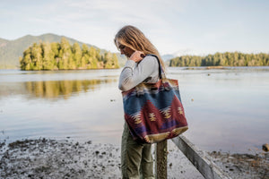 Boho Upcycled Fabric Tote Bag – Travel, Beach & Market