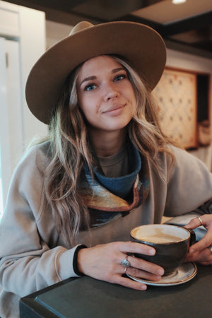 Snap-On Scarf - OASIS - Neck warmer - Ski scarf - Aztec - Navajo - Southwest - Boho - Geometric - Modest Maverick - Upcycled