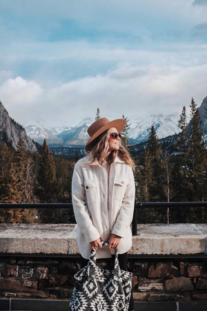 Upcycled Aztec Tote Bag – Boho Weekender, Beach or Yoga Bag