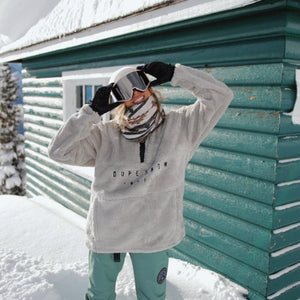 Upcycled Aztec Print Snap-On Scarf – Wool Blend Neck Warmer