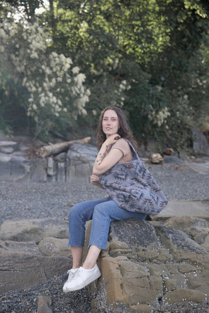 Upcycled Fabric Tote Bag - Boho Weekender, Travel Bag