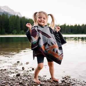 Mini Poncho | CASCADIA - southwestern - hooded cape - geometric