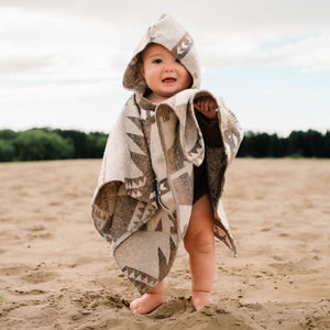 Mini Poncho | NOMAD | Southwestern Toddler Poncho | Cozy Handmade | Hooded Cape