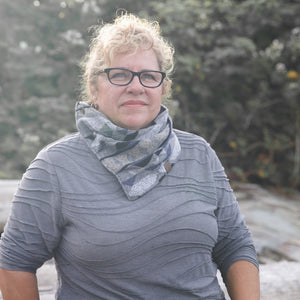 Snap-On Neck Warmer Scarf – Southwest Aztec Quilted Knit