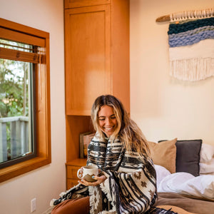 Tofino Beach Blanket | OUTBACK - Boho Woven Throw, Camping Blanket Scarf, Southwest, Aztec