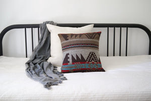 Rustic Bohemian Pillow Cover - Geometric Southwest Decor