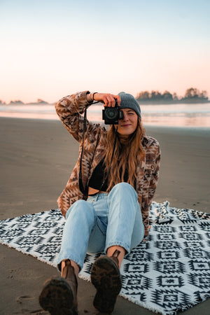 Tofino Beach Blanket - ISLA - Boho ,Southwest,Camping Blanket,Throw Blanket,Yoga Blanket, Blanket Scarf,Geometric Blanket, picnic blanket