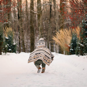 Mini Poncho | SUMMIT | Southwestern Toddler Poncho | Cozy Handmade | Hooded Cape