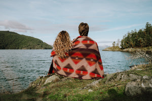 Tofino Beach Blanket | SUNSET - Beach Blanket - Boho Aztec Throw Blanket Scarf, Southwest