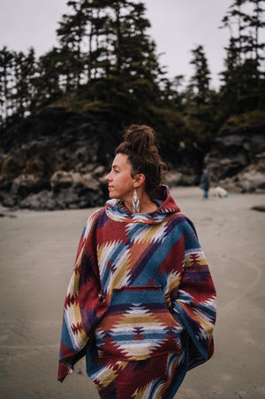 Handmade Hooded Poncho | Vancouver Island, Adventure Inspired