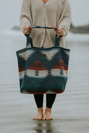 Travellin' Tote - HORIZON - Boho - Yoga Bag - Beach Bag - Weekender - Adventure Bag - Baby Bag - Market Bag - Upcycled