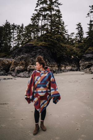 Handmade Hooded Poncho | Vancouver Island, Adventure Inspired