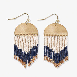 Claudia Short Beaded Fringe Earrings