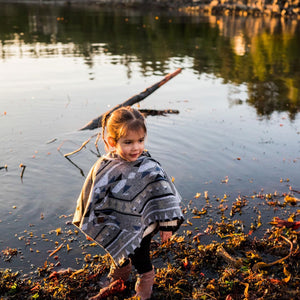 Mini Poncho | ALPINE | Southwestern Toddler Poncho | Cozy Handmade | Hooded Cape