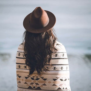 Tofino Beach Blanket | SUMMIT - Boho Aztec Southwest Throw, 60x60