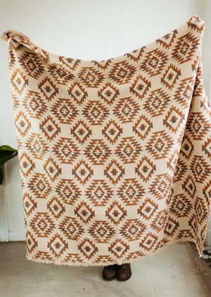 Tofino Beach Blanket – Boho Aztec Southwest Throw, Camping Blanket