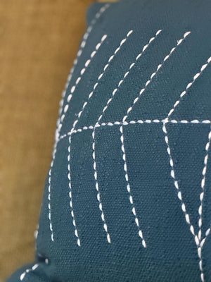 Indigo Tide Southwestern Geometric Throw Pillow Cover | Neutral Woven Boho Cushion | Modern Desert Home Decor