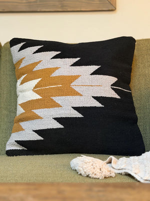 Desert Night Southwestern Geometric Throw Pillow Cover | Neutral Woven Boho Cushion | Modern Desert Home Decor