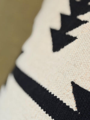 High Desert Cozy Woven Pillow — Warm Graphic Accent Cushion
