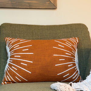 Southwestern Geometric Throw Pillow Cover | Neutral Woven Boho Cushion | Modern Desert Home Decor