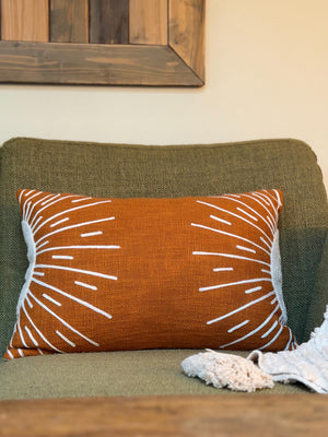 Southwestern Geometric Throw Pillow Cover | Neutral Woven Boho Cushion | Modern Desert Home Decor