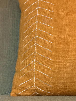 Golden Field Cozy Woven Pillow — Warm Graphic Accent Cushion, Southwest, Boho