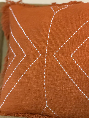 Arrow Ridge Cozy Woven Pillow — Warm Graphic Accent Cushion, Southwest, Boho Accent