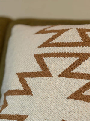 Canyon Path Southwestern Geometric Throw Pillow Cover | Neutral Woven Boho Cushion | Modern Desert Home Decor