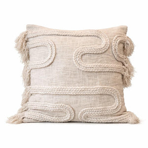 Seabraid Cozy Woven Pillow — Warm Graphic Accent Cushion